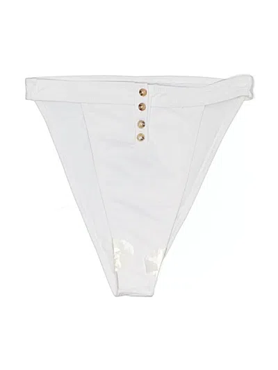 Pre-owned Prettylittlething Swimsuit Bottoms In White