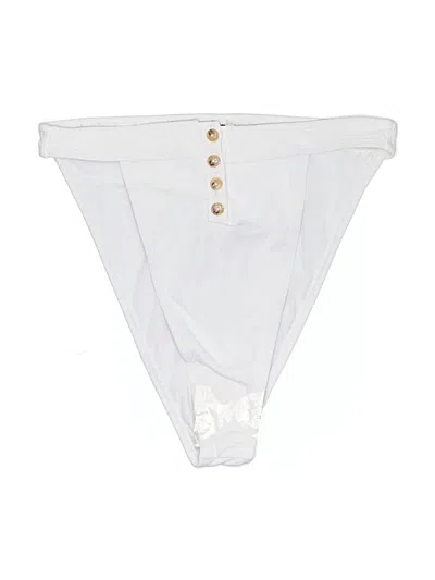 Pre-owned Prettylittlething Swimsuit Bottoms In White