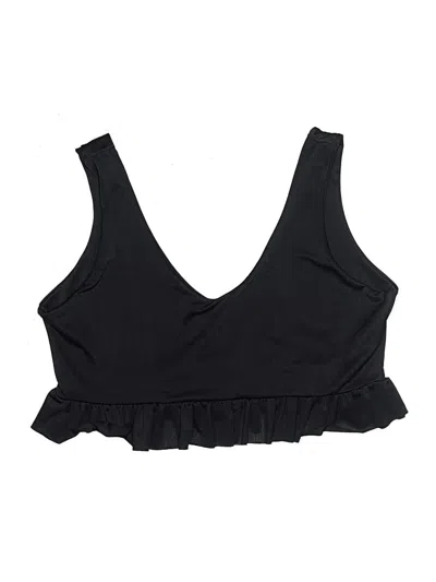 Pre-owned Prettylittlething Swimsuit Top Black Swimwear
