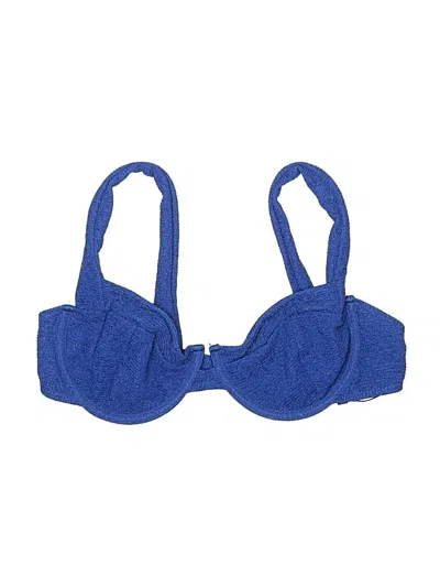Pre-owned Prettylittlething Swimsuit Top Blue Swimwear