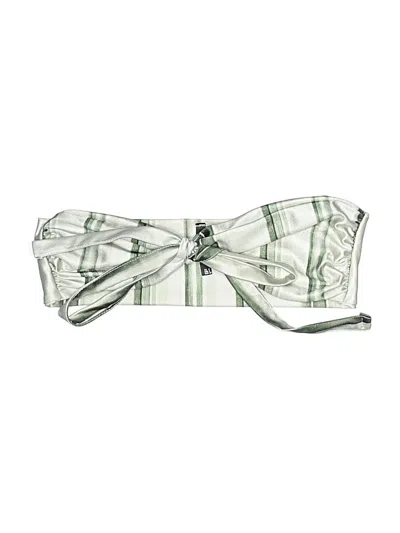 Pre-owned Prettylittlething Swimsuit Top Green Swimwear