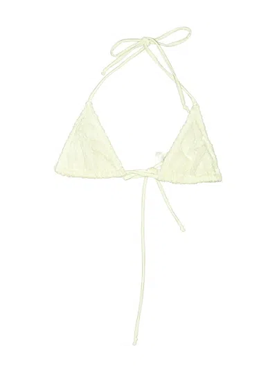 Pre-owned Prettylittlething Swimsuit Top Ivory Swimwear