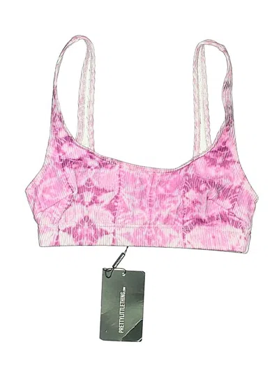 Pre-owned Prettylittlething Swimsuit Top Pink Swimwear