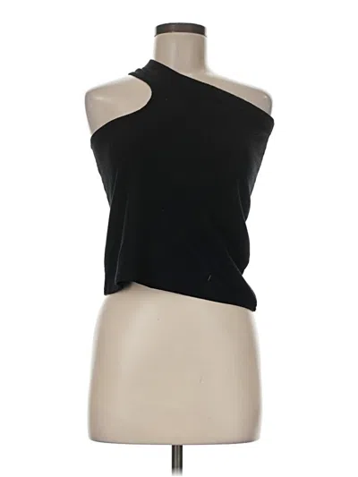 Pre-owned Prettylittlething Tank Top Black One Shoulder Neckline Tops