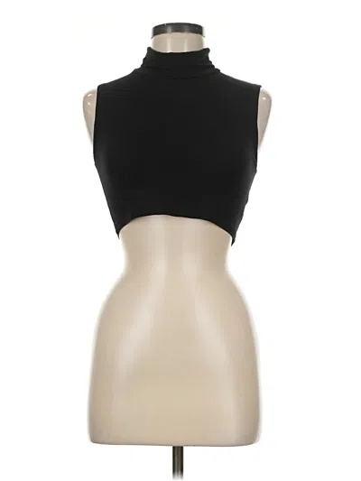 Pre-owned Prettylittlething Tank Top Black Turtleneck Tops