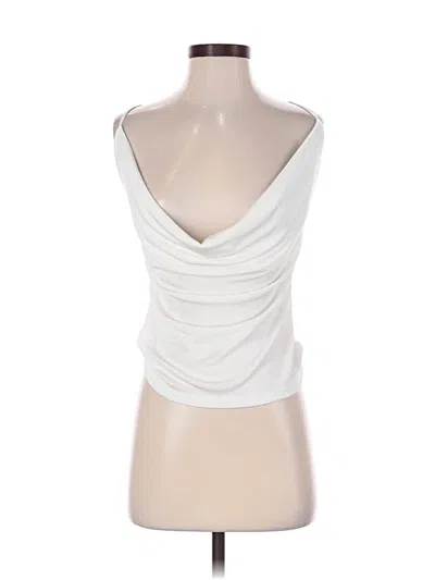 Pre-owned Prettylittlething Tank Top Ivory Strapless Neckline Tops
