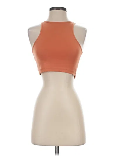 Prettylittlething Tank Top Orange Halter Neckline Tops