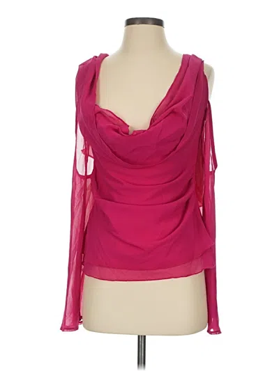 Pre-owned Prettylittlething Tank Top Pink Cowl Neck Tops