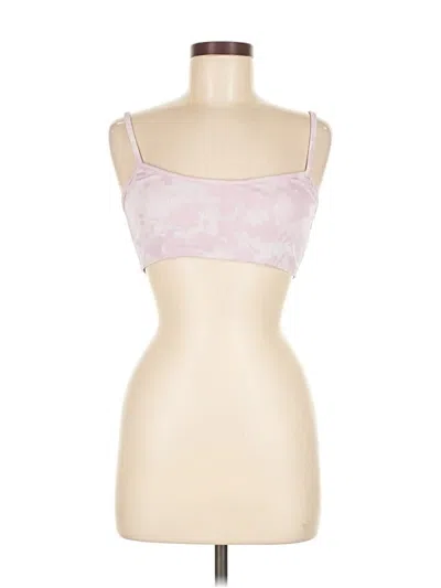 Pre-owned Prettylittlething Tank Top Pink Strapless Neckline Tops
