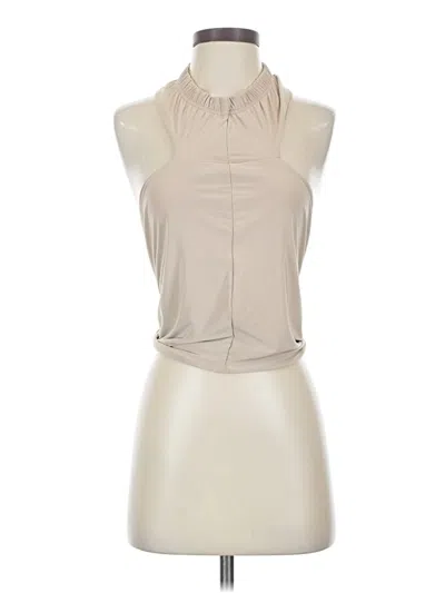 Pre-owned Prettylittlething Tank Top Tan Halter Neckline Tops