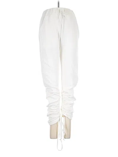 Pre-owned Prettylittlething Track Pants In Ivory