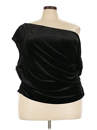 Prettylittlething Tube Top Black One Shoulder Neckline Tops