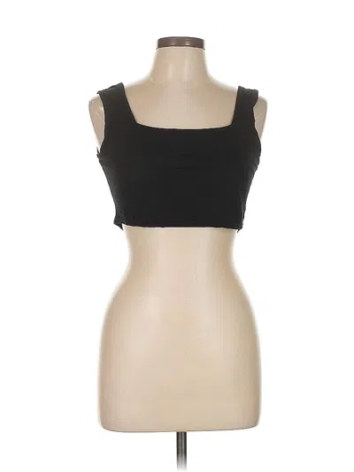 Pre-owned Prettylittlething Tube Top Black Strapless Neckline Tops