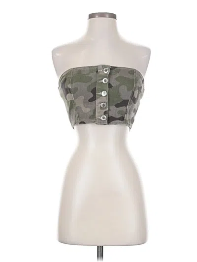 Prettylittlething Tube Top Green Strapless Neckline Tops