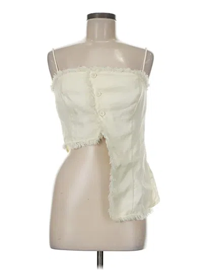 Prettylittlething Tube Top Ivory Strapless Neckline Tops In White