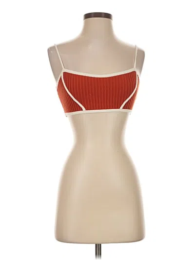 Pre-owned Prettylittlething Tube Top Red Strapless Neckline Tops