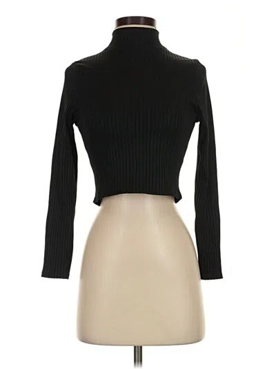 Pre-owned Prettylittlething Turtleneck Sweater In Black