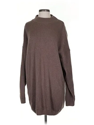 Pre-owned Prettylittlething Turtleneck Sweater In Brown