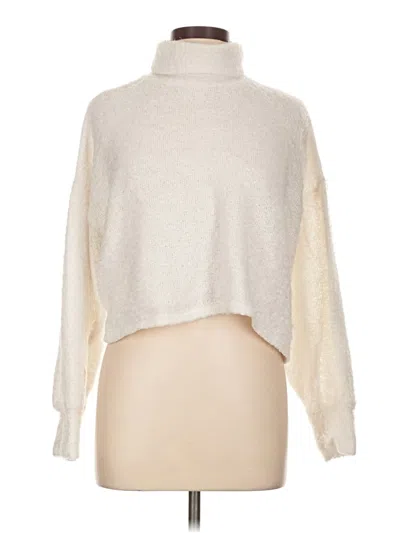Pre-owned Prettylittlething Turtleneck Sweater In Ivory