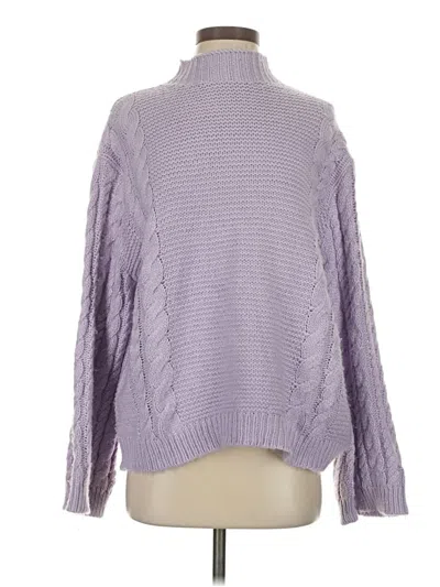 Pre-owned Prettylittlething Turtleneck Sweater In Purple