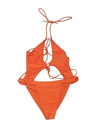 Pre-owned Prettylittlething Two Piece Swimsuit In Orange