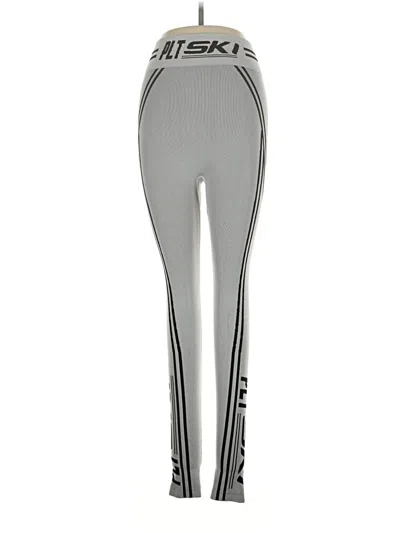 Pre-owned Prettylittlething Yoga Pants In Silver