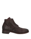 Preventi Woman Ankle Boots Dark Brown Size 8 Leather In Brown