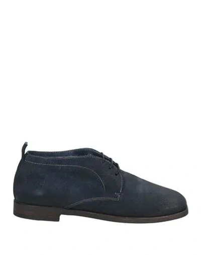Preventi Woman Ankle Boots Navy Blue Size 6 Leather