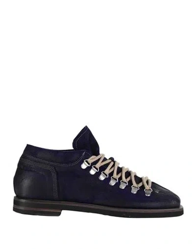 Preventi Woman Lace-up Shoes Dark Purple Size 8 Leather
