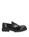 Preventi Woman Loafers Black Size 8 Leather