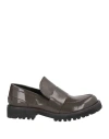 Preventi Woman Loafers Lead Size 8 Leather In Green