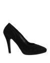 Preventi Woman Pumps Black Size 8 Leather In Black
