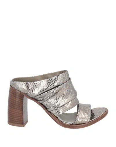 Preventi Woman Sandals Silver Size 7 Leather