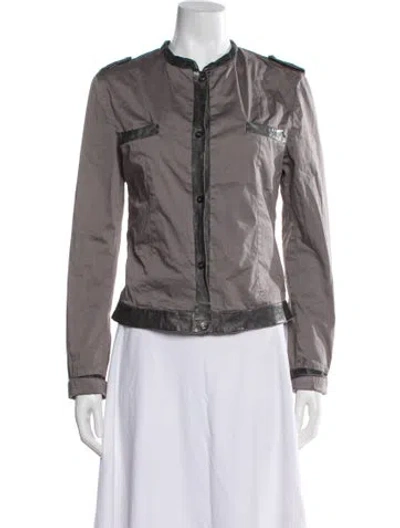 Pre-owned Preview Milano Biker Jacket In Gray