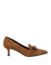 Prezioso Woman Loafers Camel Size 6 Leather