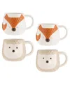 Price  &  Kensington Woodland 4 Piece Mug Set In Multi