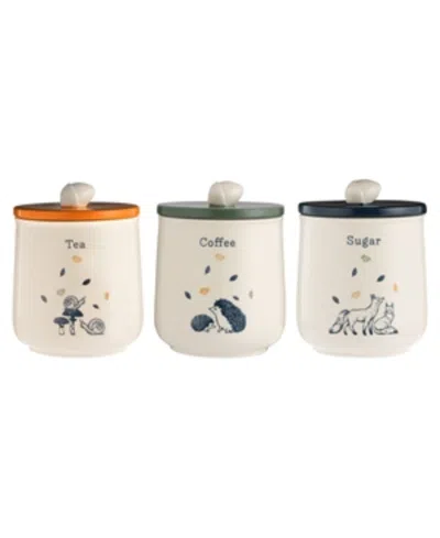 Price  &  Kensington Woodland Set Of 3 Storage Jars In Multi