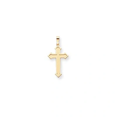 Pre-owned Pricerock Men's Ladies 14k Yellow Gold Solid Casted Crucifix Cross Religious Charm Pendant