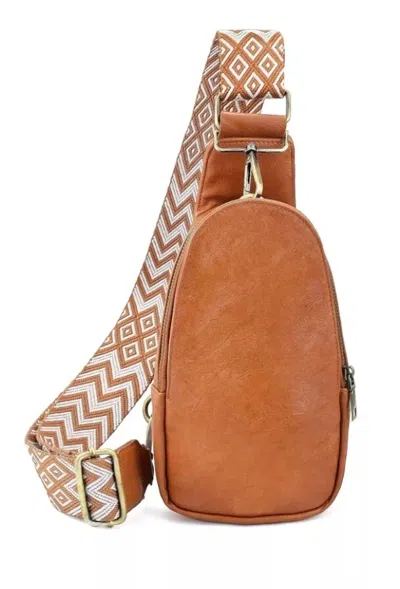 Prickly Pear Tx Camille Crossbody Sling Bag In Camel In Brown