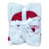Prickly Pear Tx Santa Face Christmas Holiday Blanket In Pink In White