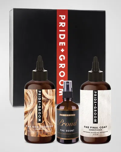 Pride + Groom The Non-shedder Luxe Dog Grooming Gift Set