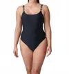Prima Damietta Padded One-piece Swimsuit In Black In Black