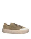 Primabase Man Sneakers Military Green Size 9 Leather
