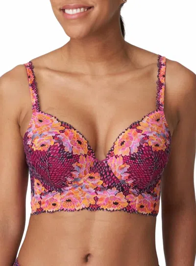 Primadonna Efforia Padded Longline Bra In Winter Blossom In Multi
