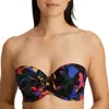 Primadonna Oasis Strapless Padded Top In Black Cactus In Multi