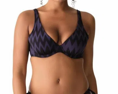 Primadonna Venice Padded Triangle Bikini Top In Black In Blue