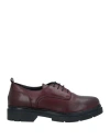 Primadonna Woman Lace-up Shoes Burgundy Size 10 Soft Leather In Red