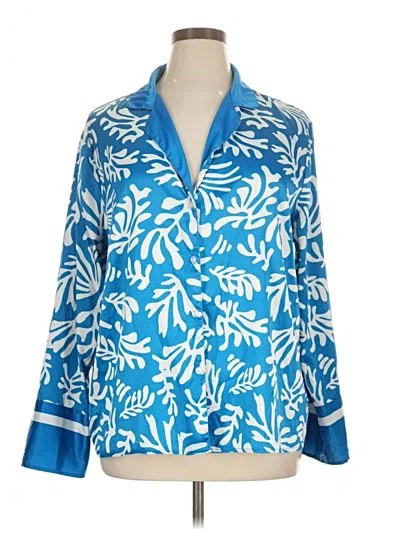 Pre-owned Primark 3/4 Sleeve Blouse In Blue