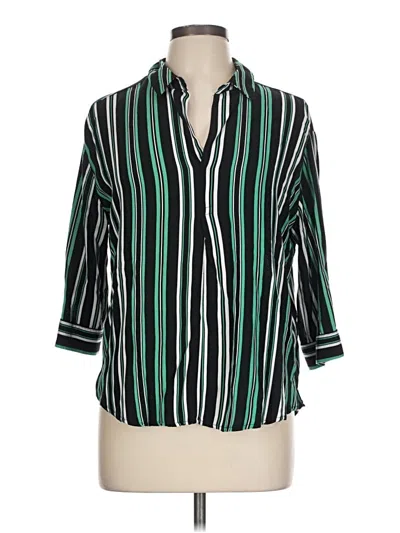 Pre-owned Primark 3/4 Sleeve Blouse In Green