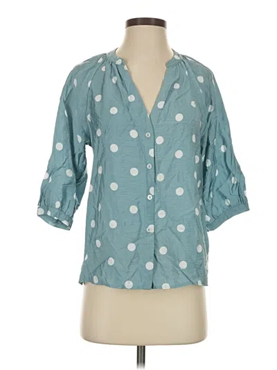 Pre-owned Primark 3/4 Sleeve Blouse In Teal
